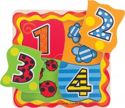 Lesene puzzle s številkami 1–4 Bigjigs Toys