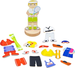 Magnetne oblačilne puzzle športne aktivnosti Bigjigs Toys
