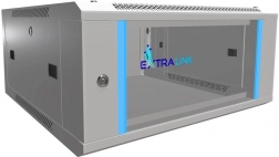 Stenska omarica za rack 4U 600 × 600 s steklenimi vrati