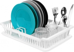 Bel odcejalnik za posodo 40 × 29 × 8,5 cm