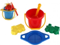 Lori peščeni set: vedro s sitom, lopatka in 2 modelčka
