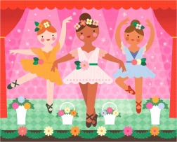 Dvosmerne puzzle balerine 2v1 PETIT COLLAGE, 49 kosov