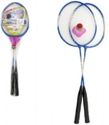 badminton set kovinskih loparjev v mrežasti torbi – 3 barve