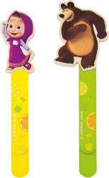 Leseni knjižni označevalnik Maša in medved Bino