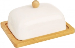 Porcelanasta maslenka Whiteline z bambusovo osnovo