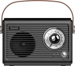 prenosni retro radio z bluetooth, fm in usb‑c savio rs‑101