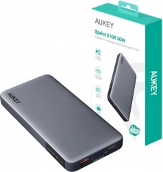 power banka aukey sprint x 10k 30w, 10000 mah s pd 3.0 in qc 3.0