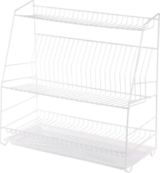 Triplastni odcejalnik za posodo 50 cm bel z odcejalnim pladnjem
