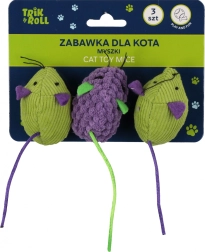Igrača za mačke, miške – 3 kosi