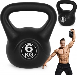 Kettlebell 6 kg MODERNHOME – plastični kettlebell za moč in kondicijo