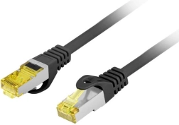 Patchcord kategorije 6a S/FTP LSZH 0,5 m črn