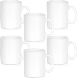 Set belih steklenih skodelic 300 ml, 6 kosov