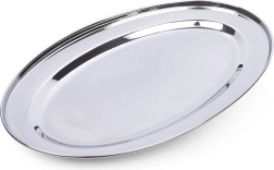 Nerjaveč ovalen servirni pladenj 39 × 26 cm