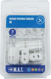 Nosilec verižice za žaluzije – bel, komplet 3 kos
