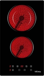 isEasy dvopodročno električno keramično kuhališče