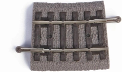 Piko ukrivljena tirnica R1 7,5° z nasipom H0