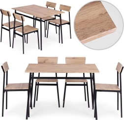 Jedilni set miza in 4 stoli ModernHome Malmo