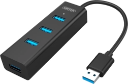 Hub 4x USB 3.0 s podporo BC1.2, črn