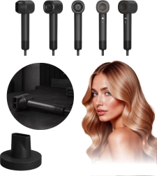 Večnamenski sušilnik za lase 5-v-1 z ionizacijo, črn