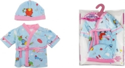 Moder plašč s kapo za punčke 40-45 cm