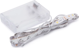 LED strip with warm white light, 1 m, battery-operated