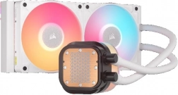 vodno hlajenje cpu corsair icue link titan 240 rx lcd, 240 mm, belo