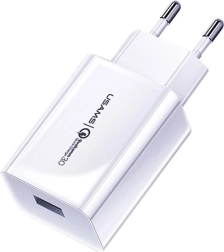 Omrežni polnilec USAMS T22 18W QC 3.0 z USB‑C kablom