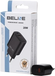 črn polnilec 20 W z USB-C + USB-A