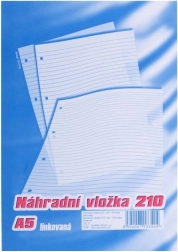 Nadomestno polnilo za karis blok A5, črtasto, 100 listov