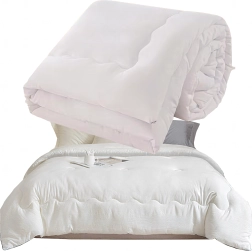 Zračna celoletna odeja 200 × 220 cm bela