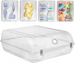 Zaprt prozoren škatlasti zaboj za čevlje 37 × 29 × 13 cm