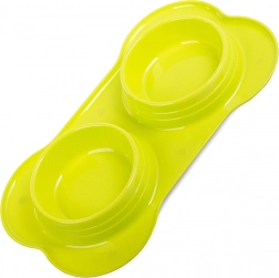 Dvojna posoda za pse in mačke 400 ml x 2