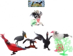 Set plastičnih ptičkov z dodatki v vrečki