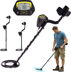 Detektor kovin z LCD-zaslonom in 3 načini za iskanje zlata, srebra in kovancev