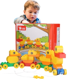 Gradbeni komplet račja družinica na vrvici (28 delov)