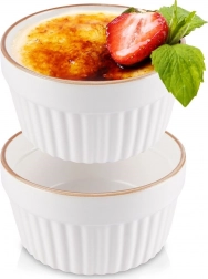 Porcelanaste pekač posodice 9 cm, 170 ml, bela, 2 kosa
