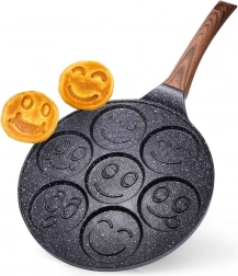 Granitna ponev za jajca s 7 odprtinami BLACK & WOOD 26 cm