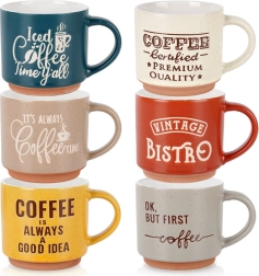 Komplet keramičnih skodelic 230 ml, 6 kosov