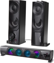 Audiocore stereo računalniški zvočniki 2.0 s soundbarom in RGB
