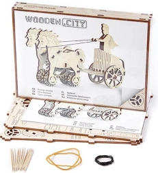 Wooden City 3D lesene mehanske sestavljanke Rimski voz