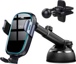 Avtomatski avtomobilski nosilec z brezžičnim polnjenjem Qi 15 W