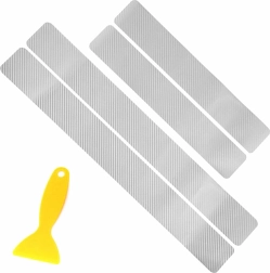 Zaščitne nalepke za pragove vrat 4 kos srebrni karbon