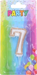 Zabavna svečka številka 7 – zlata