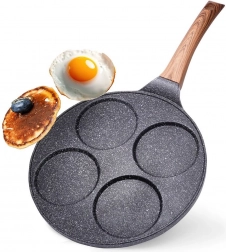 Granitna ponev za jajca s 4 odprtinami BLACK&WOOD 26 cm