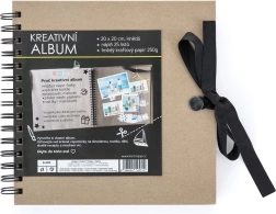 Kreativni album rjavo 20,5 x 20,5 cm