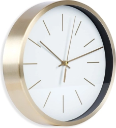Wall clock white and gold 25 cm