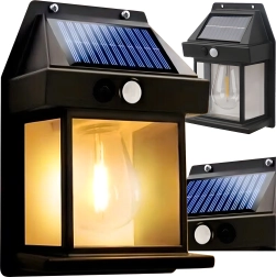 Solarna stenska LED svetilka s senzorjem gibanja, toplo bela 3000K, IP44