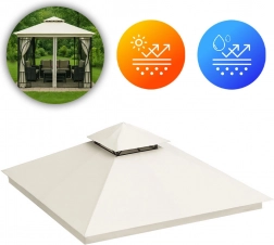 Nadomestna streha za vrtni paviljon 3x3 m vodoodporna z zradno odprtino BeE MultiGarden