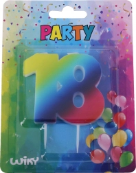 Rojstnodnevna svečka številka 18, mavrična