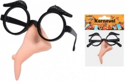 Pustni komplet čarovnice – plastičen nos in očala